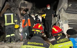 Los Bomberos de Valladolid prestando asistencia en el terremoto de Turquía.